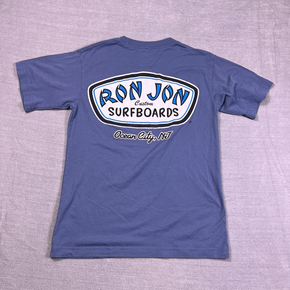 Ron Jon Surf Shop Mens Blue Short Sleeve Ocean City NJ Cruisin T-Shirt Size S